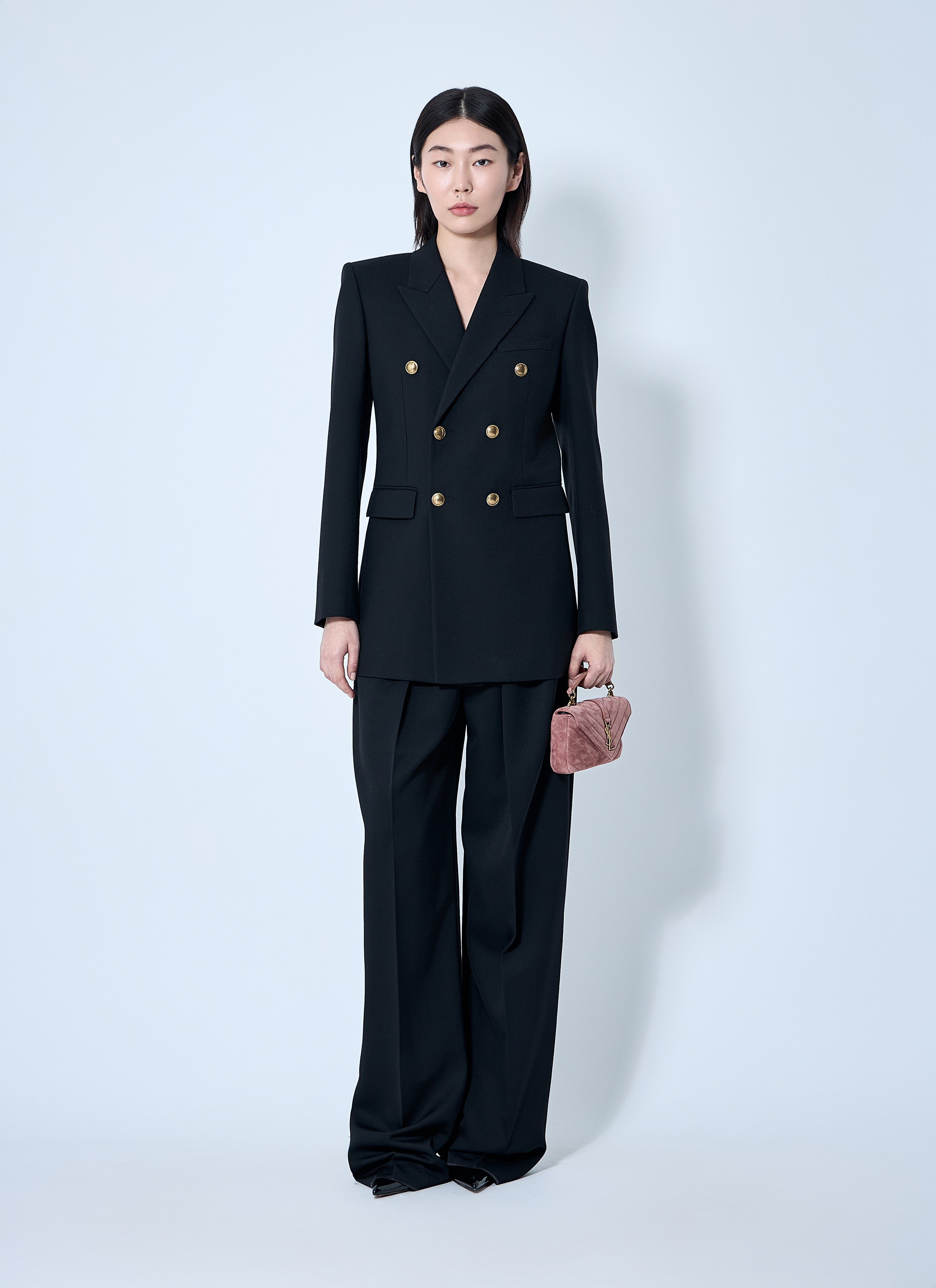 Saint Laurent Women Wool Gabardine Blazer - 2
