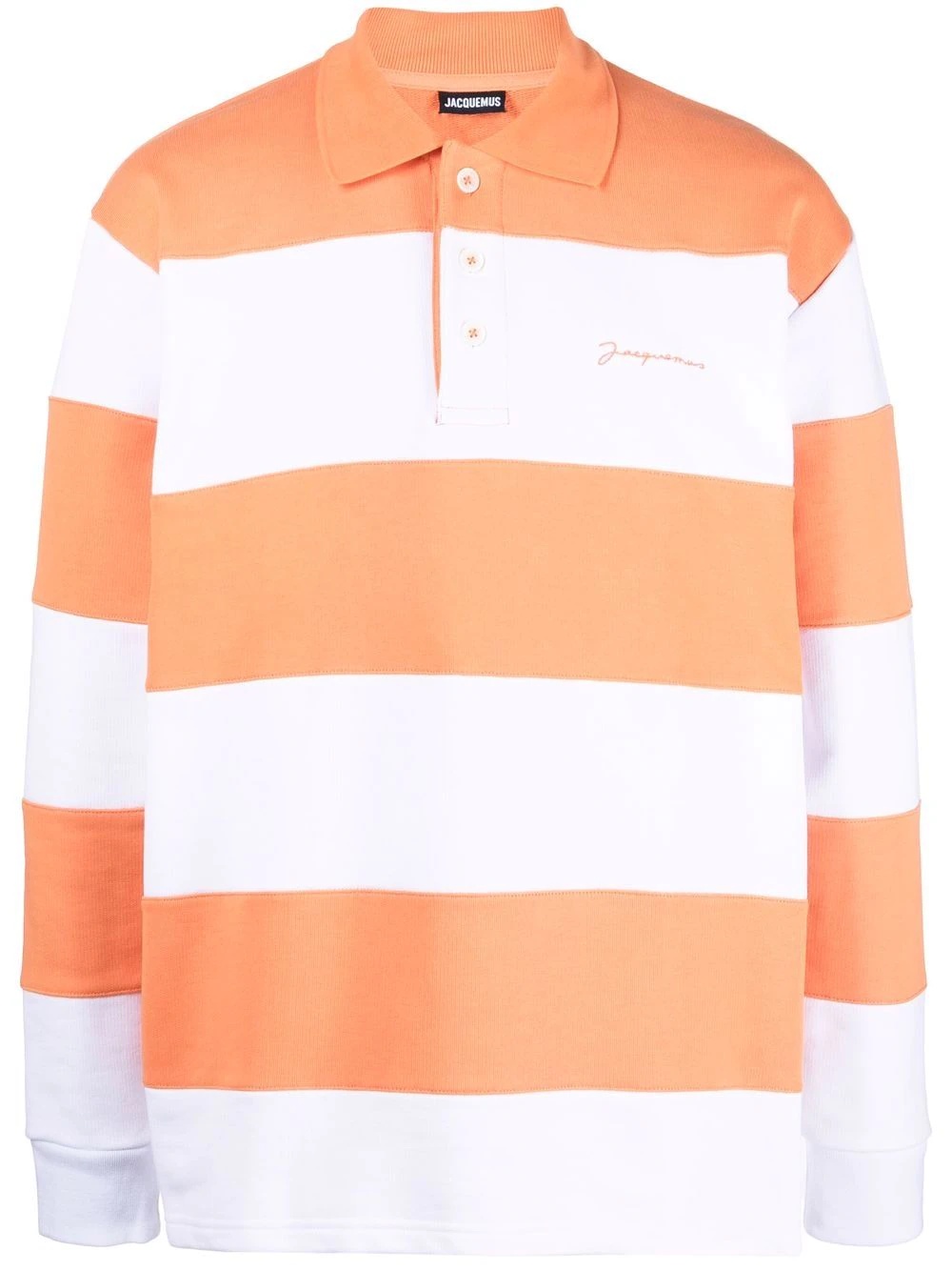 logo striped polo shirt - 1