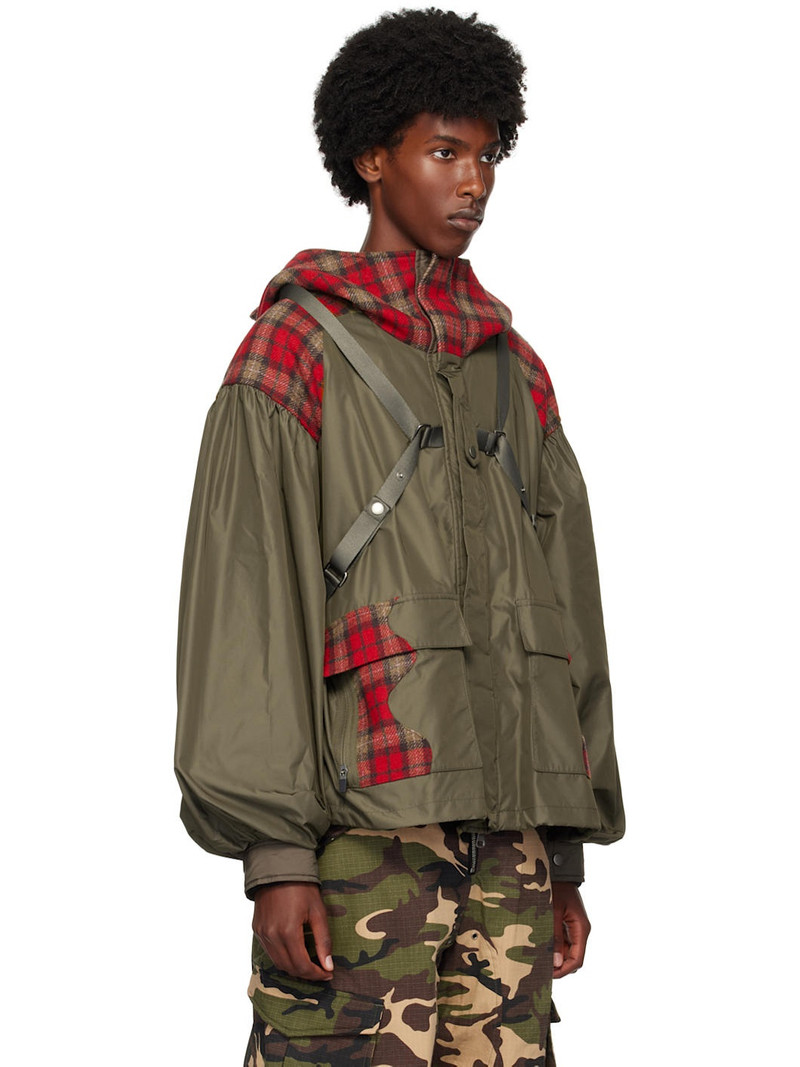 Khaki Puff Sleeve Harness Jacket 2