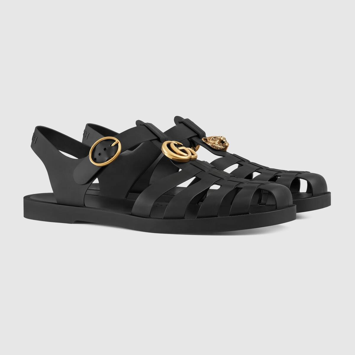 Rubber buckle strap sandal - 2