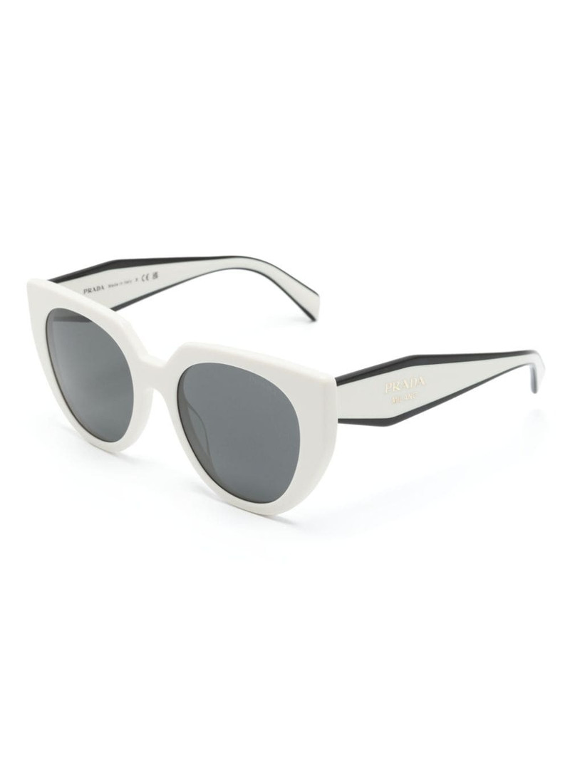 Prada logo-lettering cat-eye frame sunglasses outlook