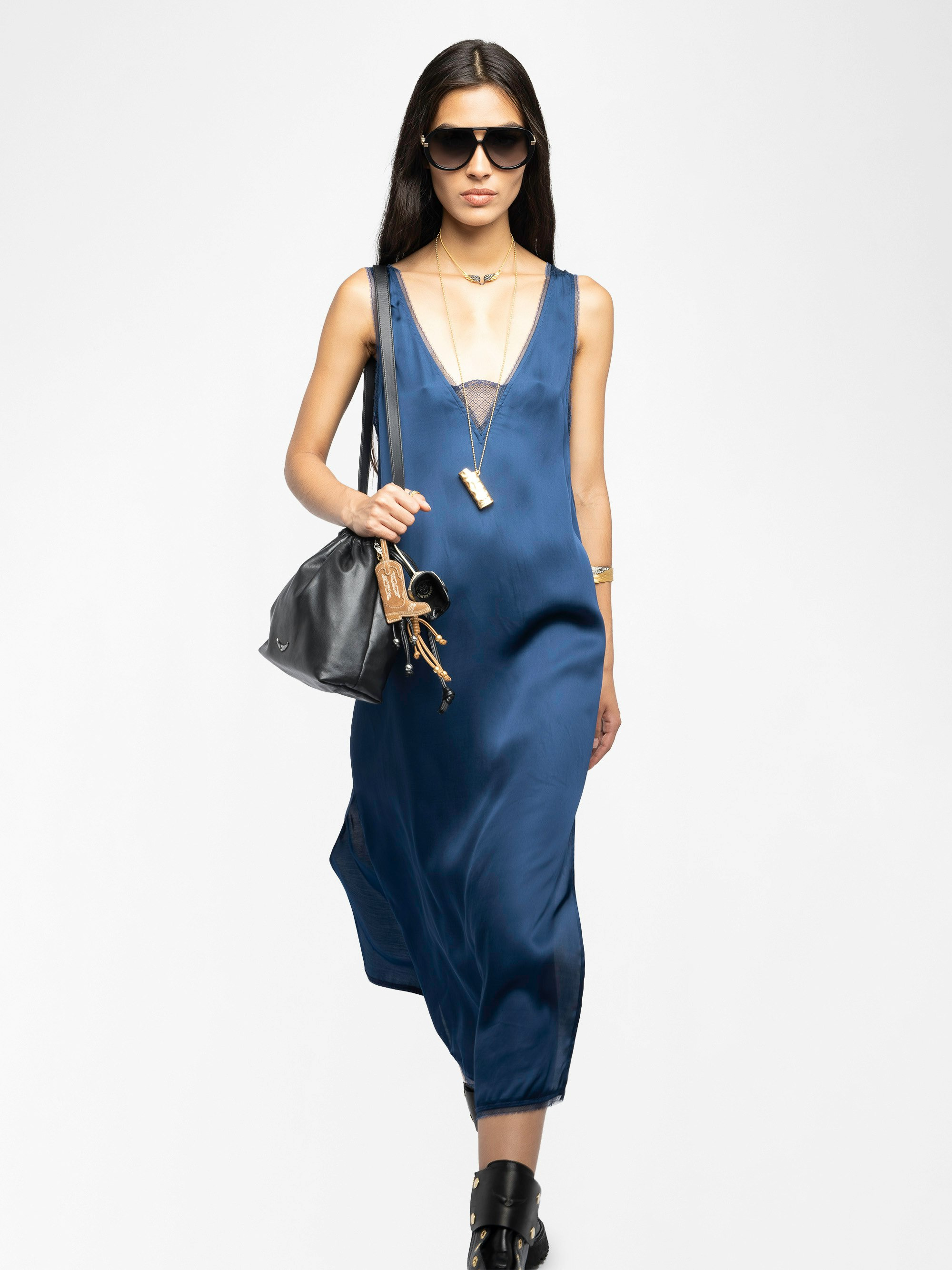 Renzo Satin Dress - 4