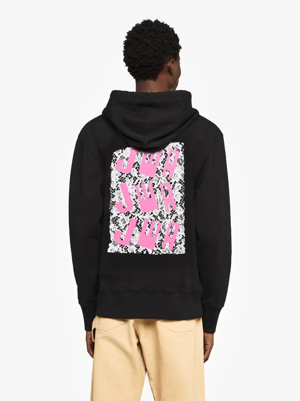 HOODIE WITH PRINTED LACE BACK PANEL - 2