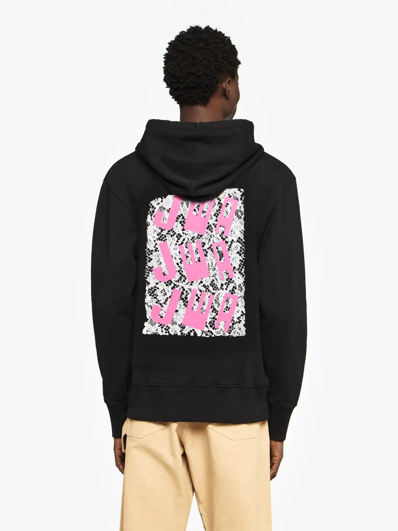 JW Anderson HOODIE WITH PRINTED LACE BACK PANEL outlook