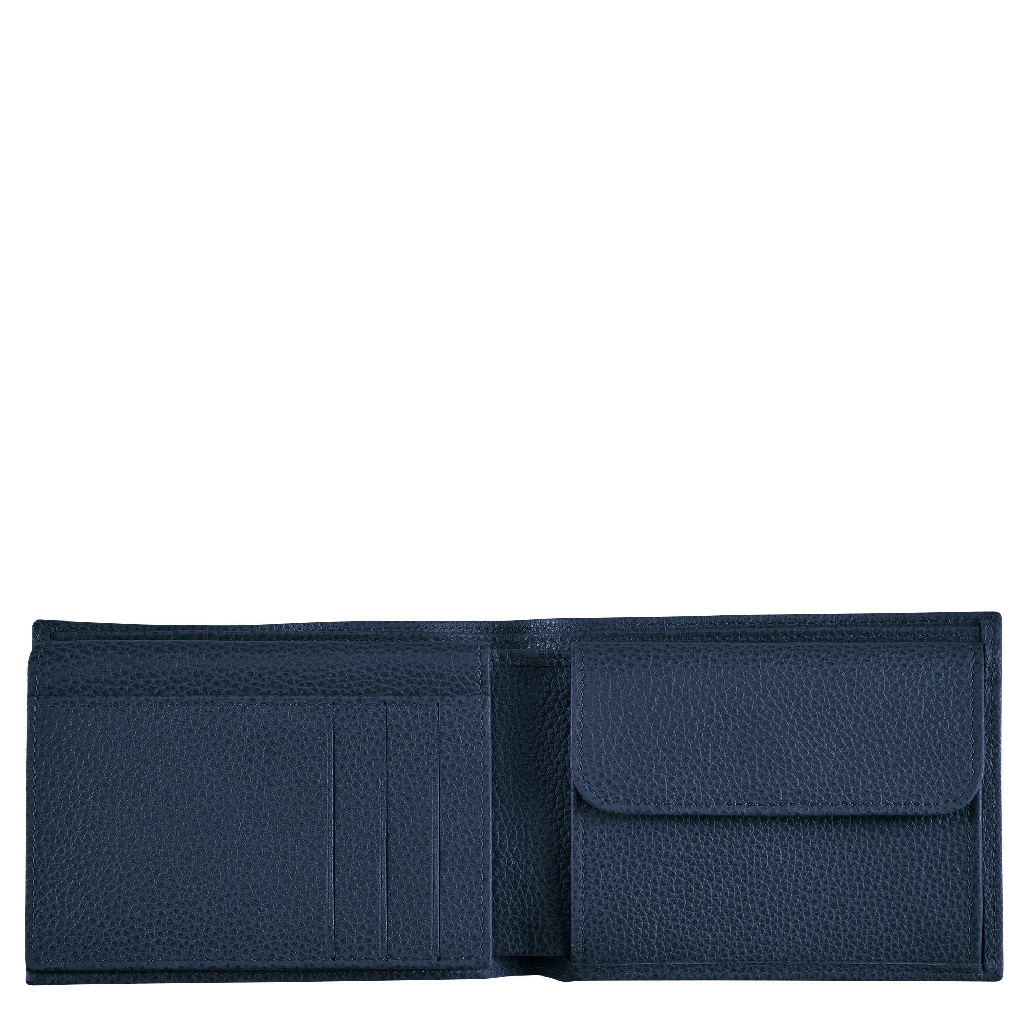 Le Foulonné Wallet Navy - Leather - 2