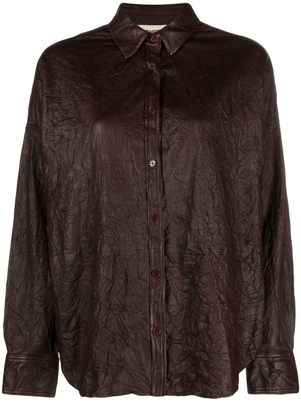 Tamara crinkled leather shirt - 1