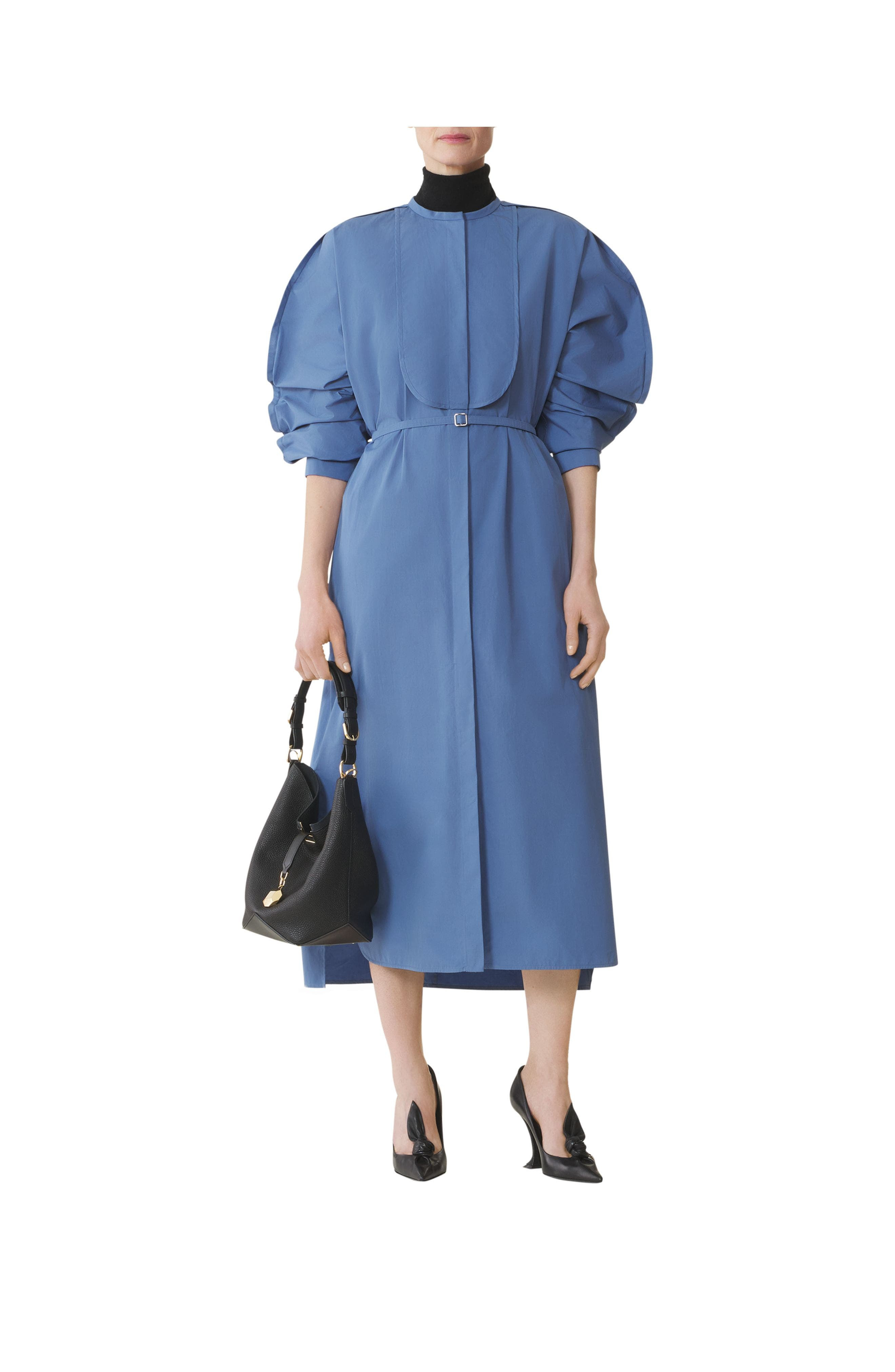 Lanvin Shirt Dress In Poplin Cotton in Jeanne Blue at Nordstrom - 2