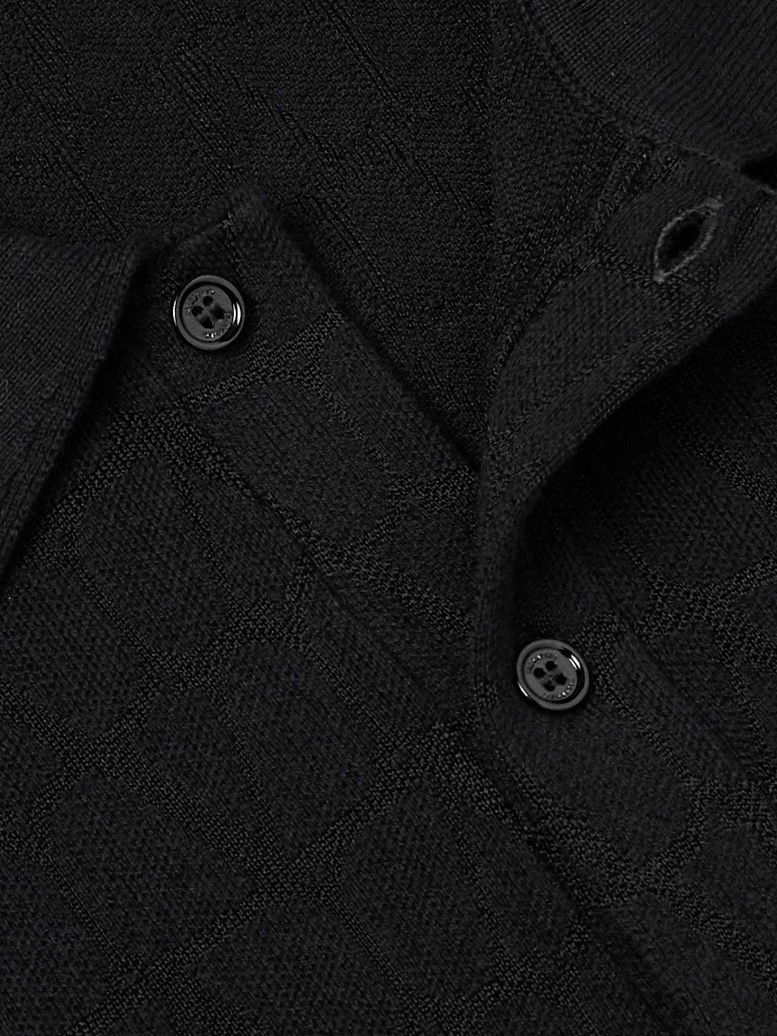 Valentino Toile Iconograph Logo-Jacquard Cotton-Blend Polo