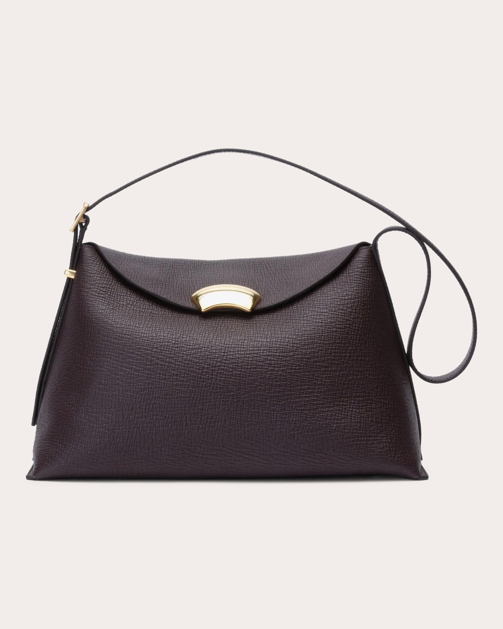 ID Textured Leather Shoulder Bag - 1