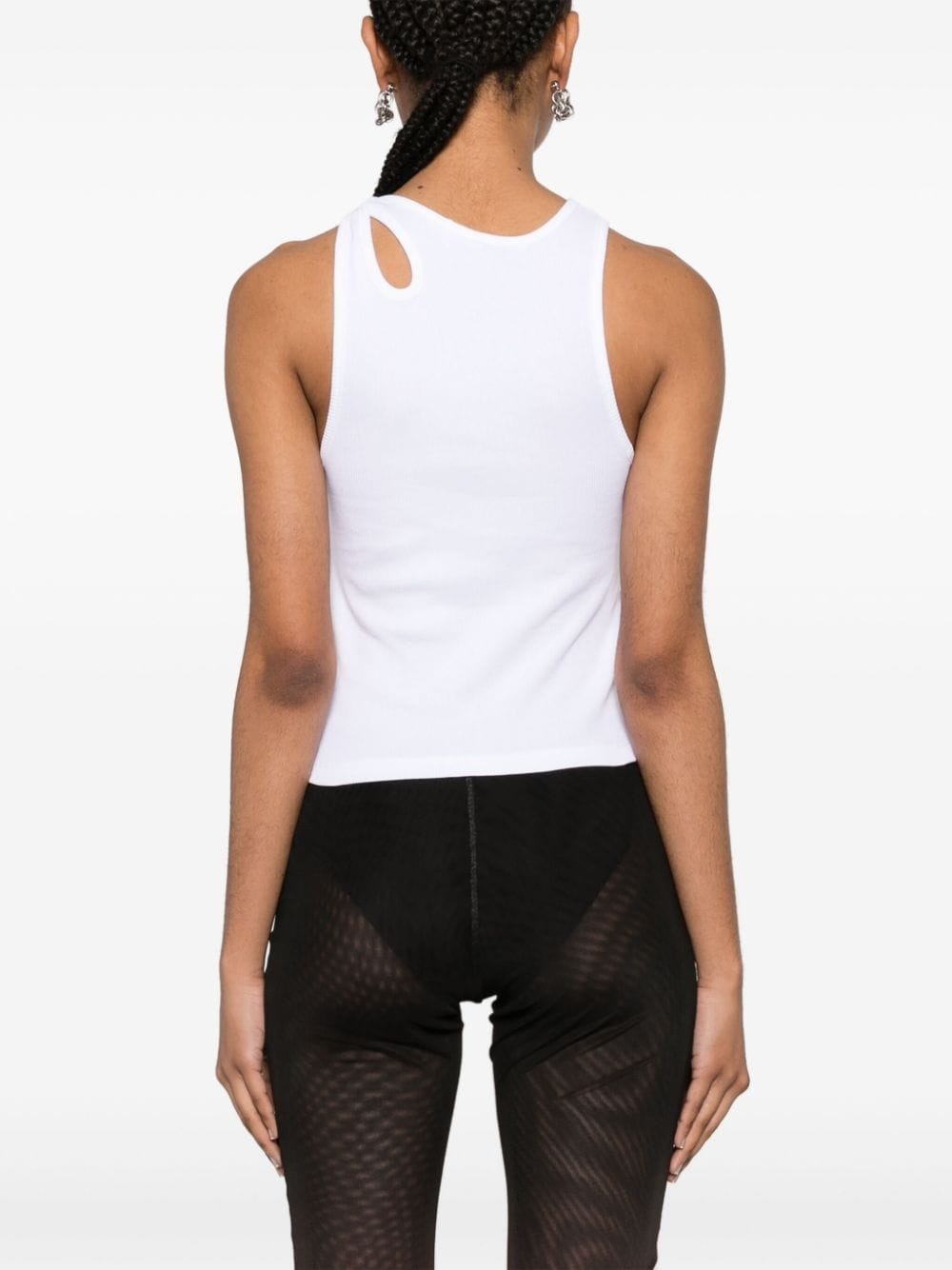 cut-out organic cotton tank top - 4