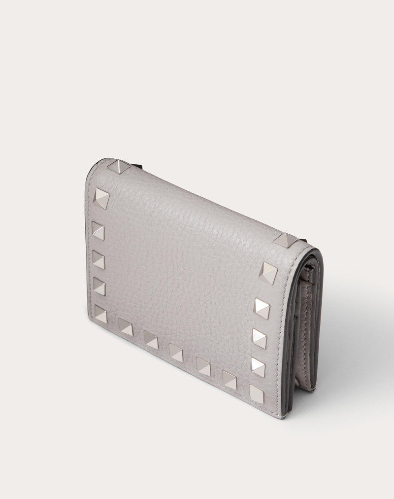 SMALL ROCKSTUD GRAINY CALFSKIN WALLET 4