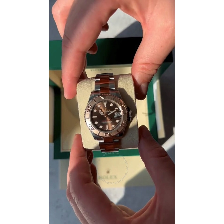 Rolex Yacht-Master Chocolate Dial Steel and 18K Everose Mid-size Oyster Watch 268621CHSO - 5