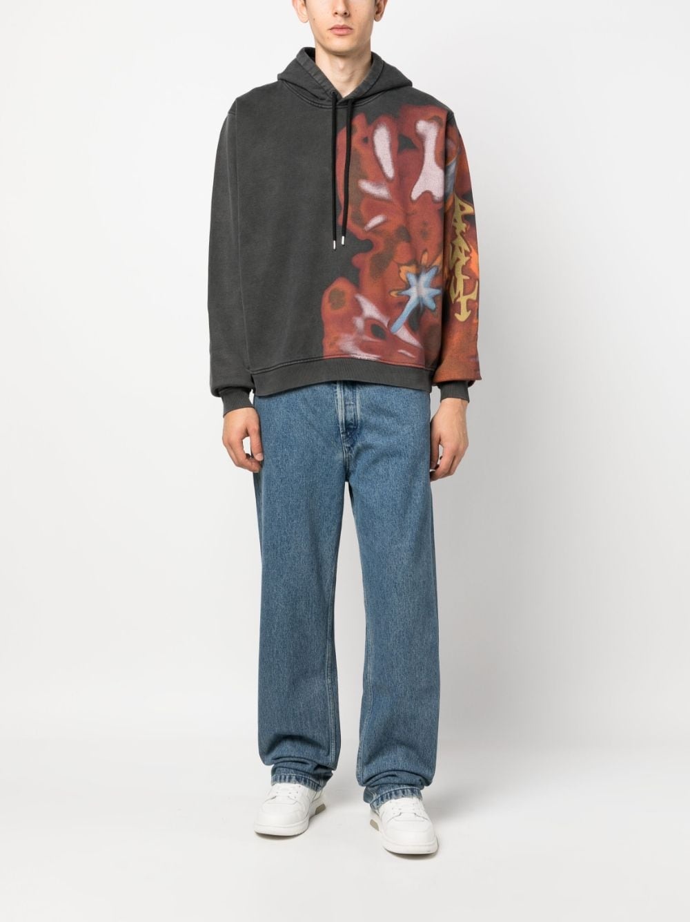 graphic-print cotton hoodie - 2