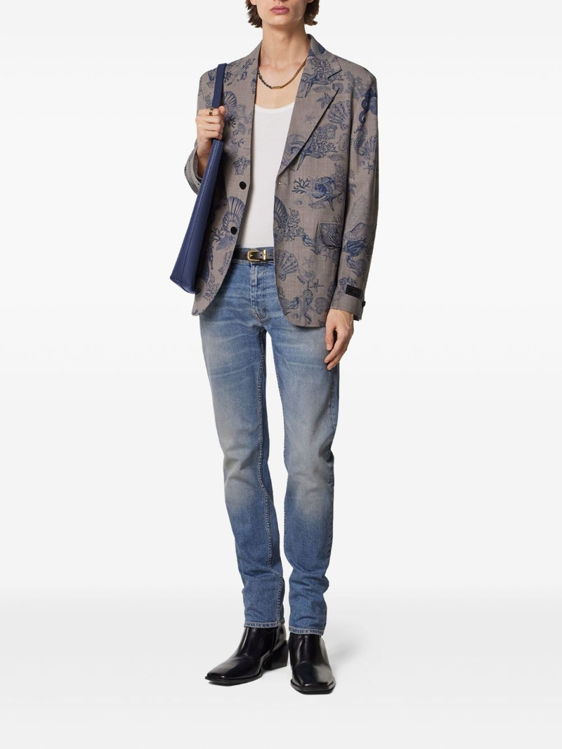 VERSACE Coral Theatre single-breasted wool blazer outlook