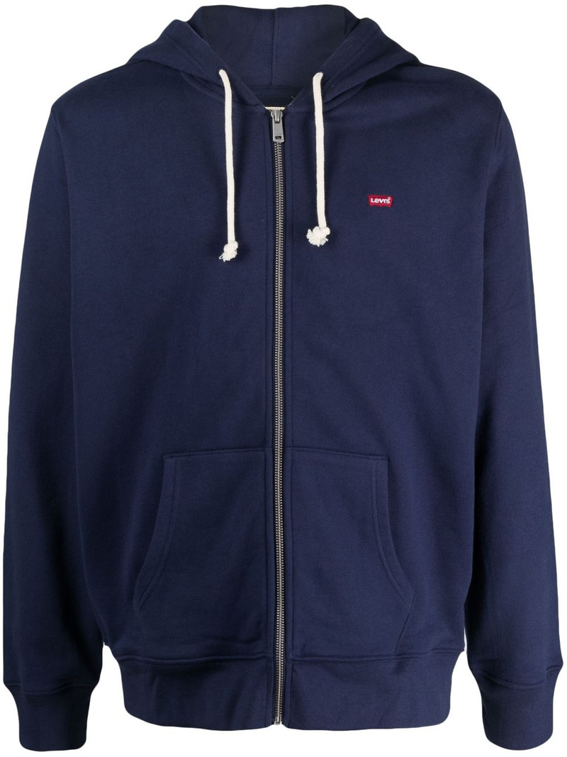logo-patch zip-up hoodie 1