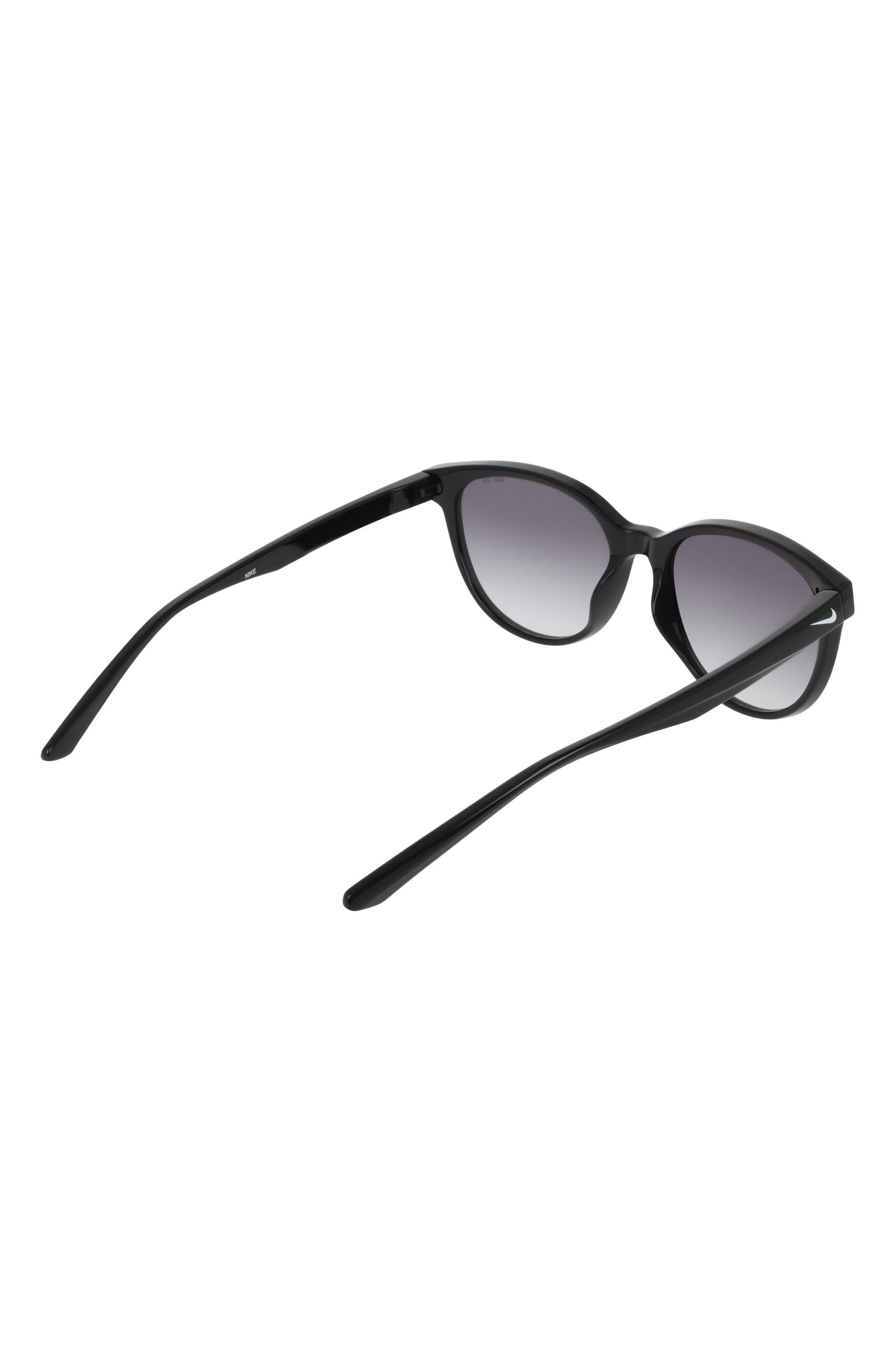 Nike Vital Trend 55mm Gradient Round Sunglasses in Black /Smoke Gradient at Nordstrom - 6
