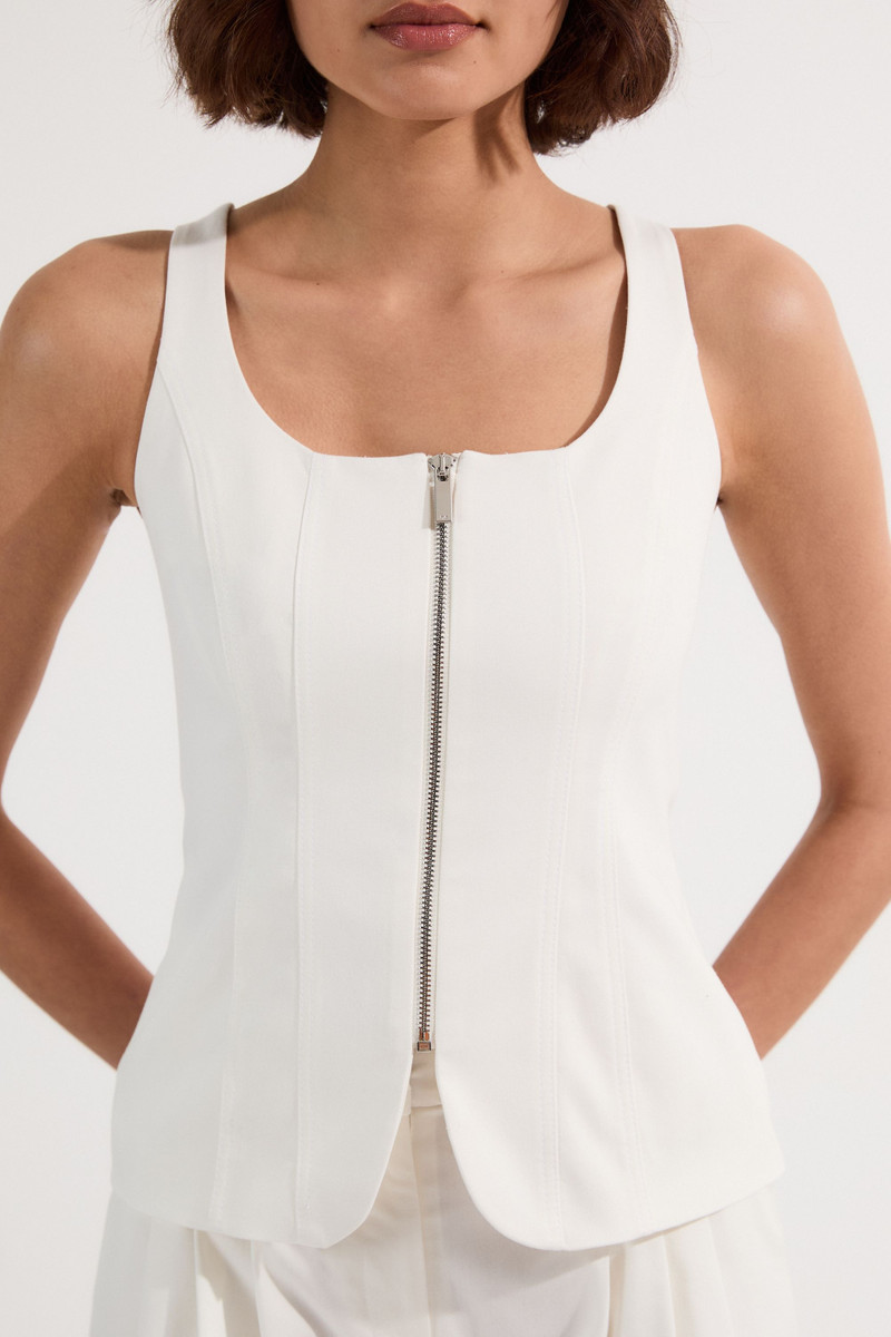 Tailored Denim Peplum Wide Leg Jumpsuit 3
