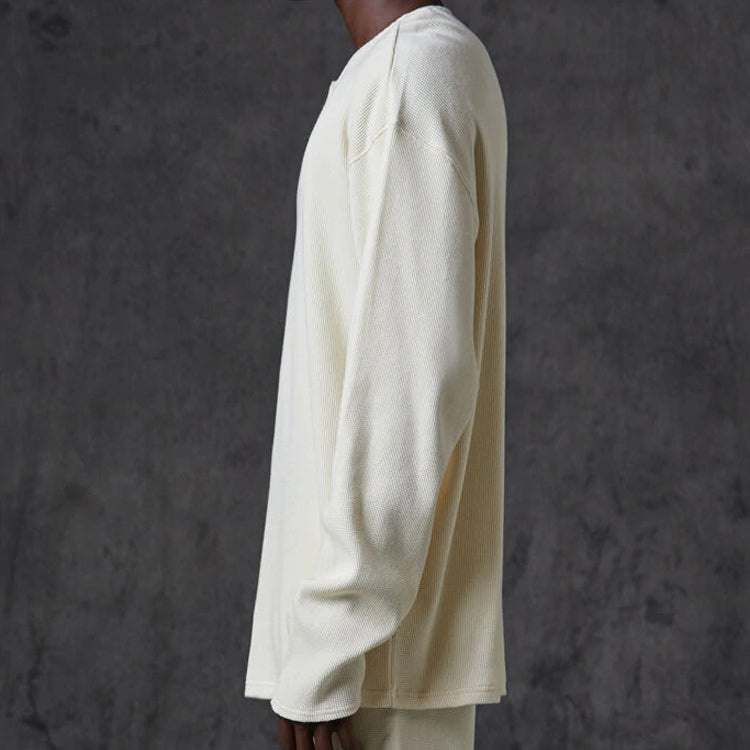 Fear of God Essentials FW20 Thermal Long Sleeve Henley Tee 'Cream' FOG-FW20-170 - 6