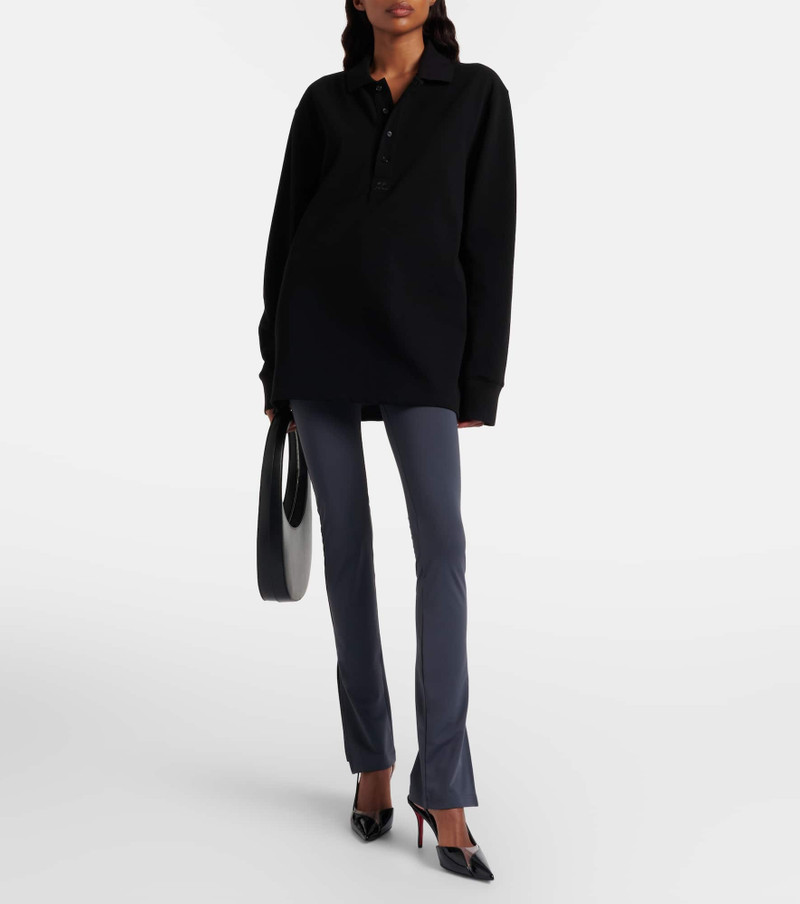 courrèges Cotton jersey polo sweater outlook