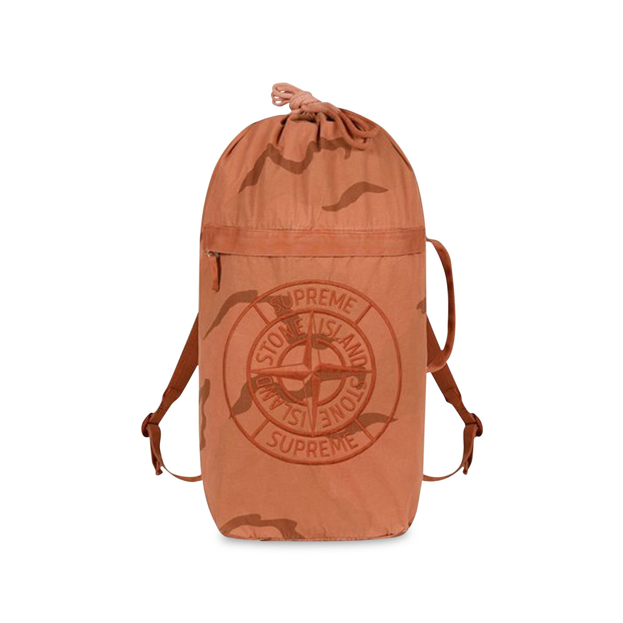 Supreme Stone Island Camo Backpack 'Coral' - 1