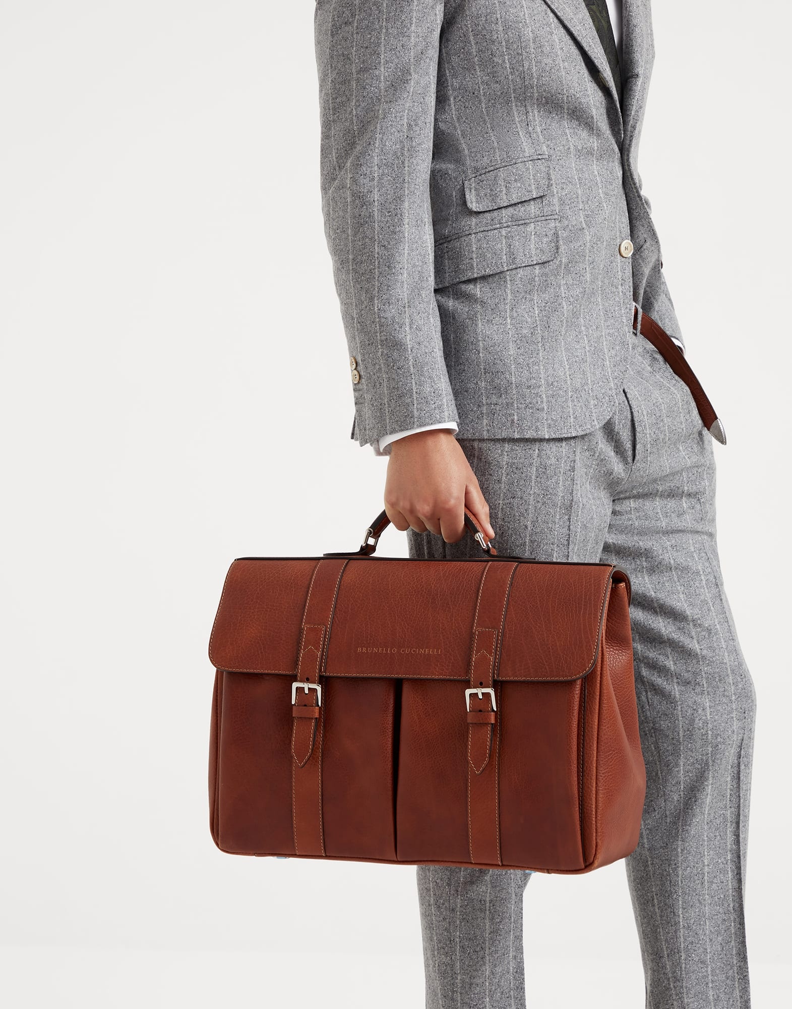 Grained calfskin briefcase - 4