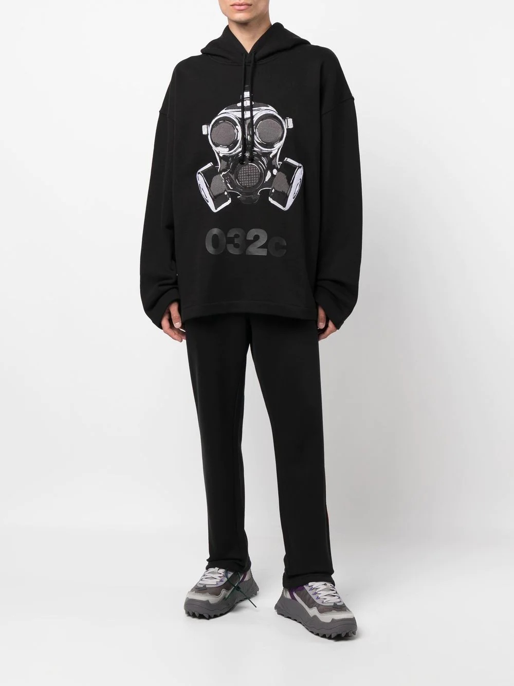 graphic-print drop-shoulder hoodie - 2