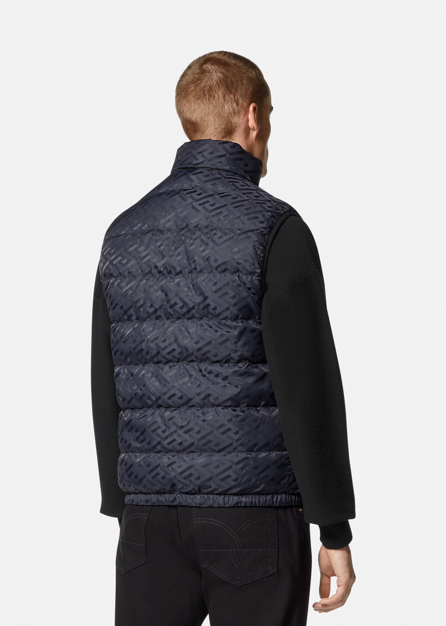 Silver Baroque Puffer Vest - 6