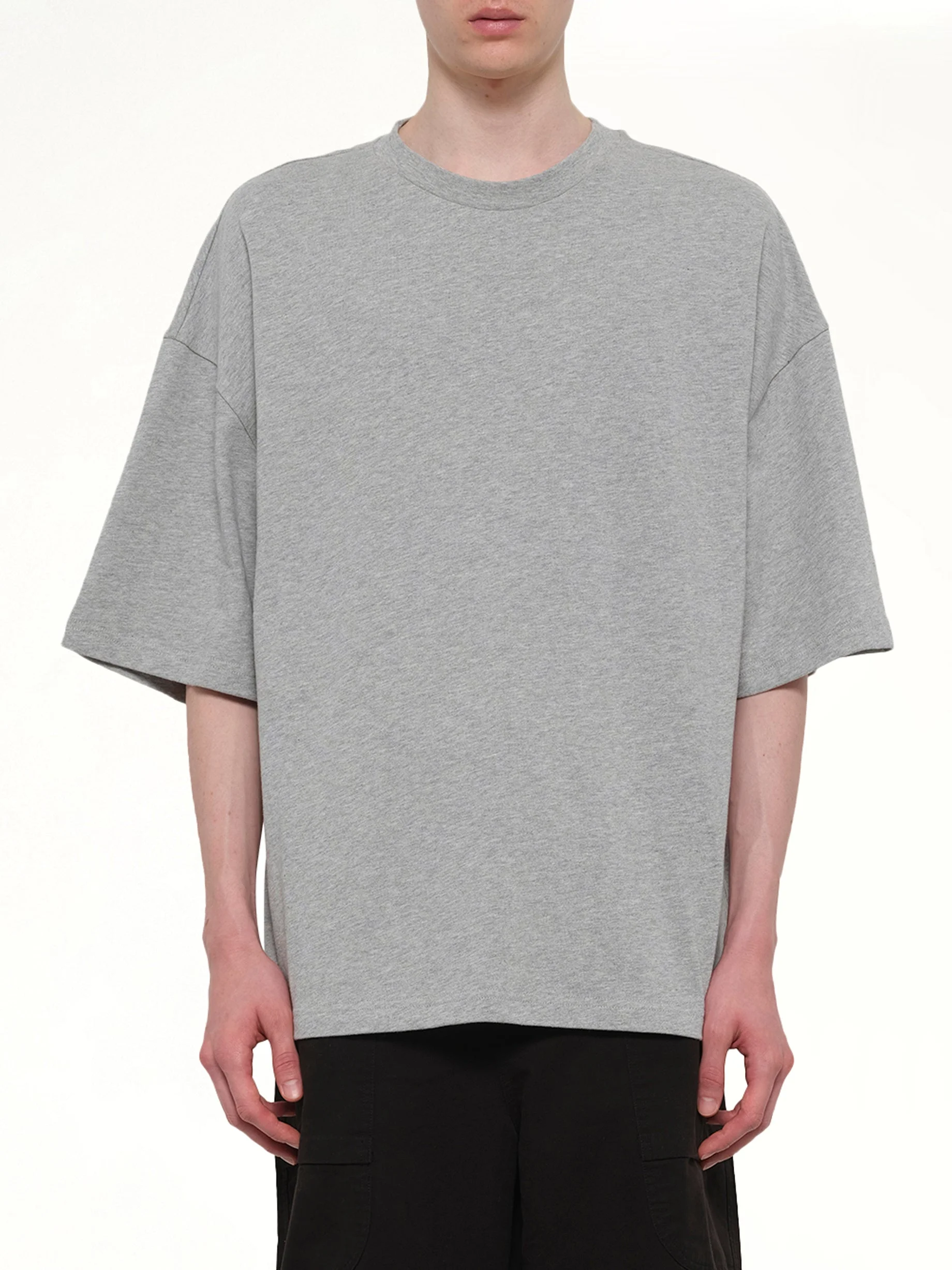 Heavy Boxy T-Shirt in Grey Marle - 1
