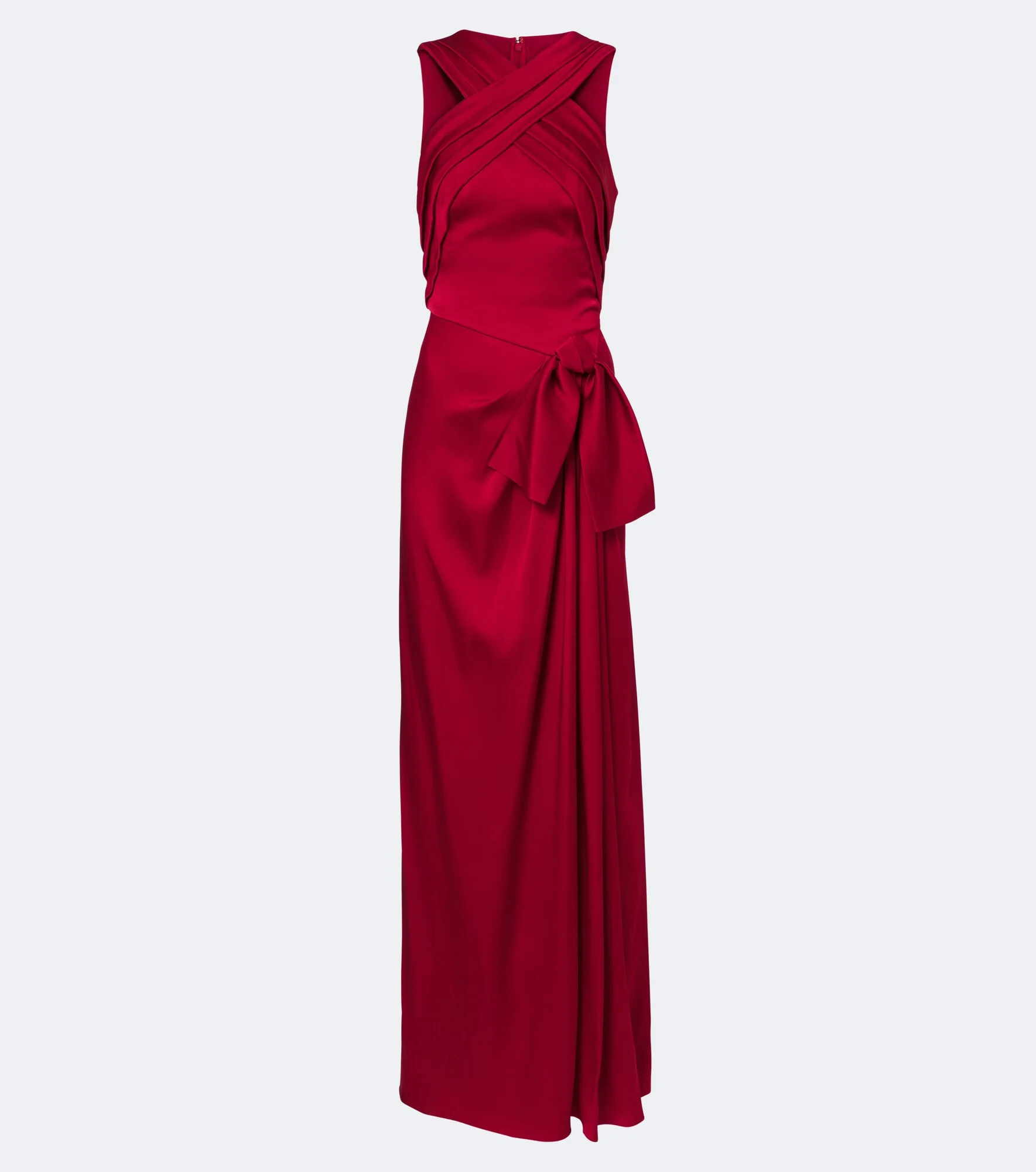 Draped halterneck satin gown - 1
