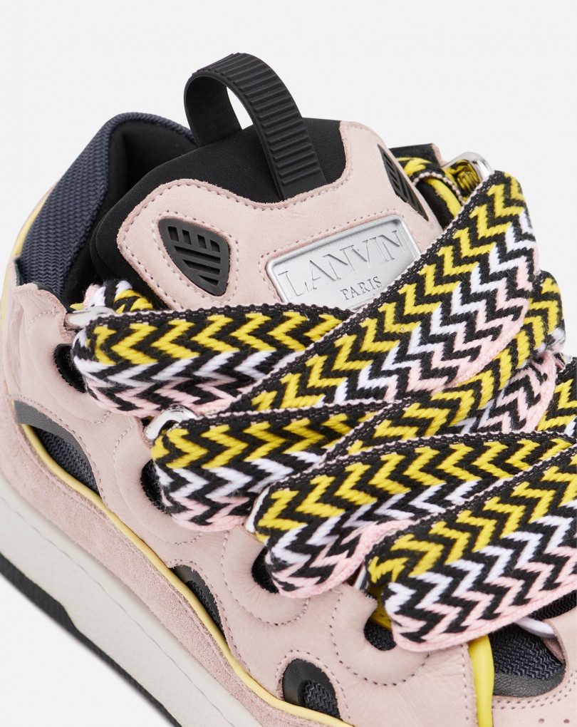 LEATHER CURB SNEAKER - 5