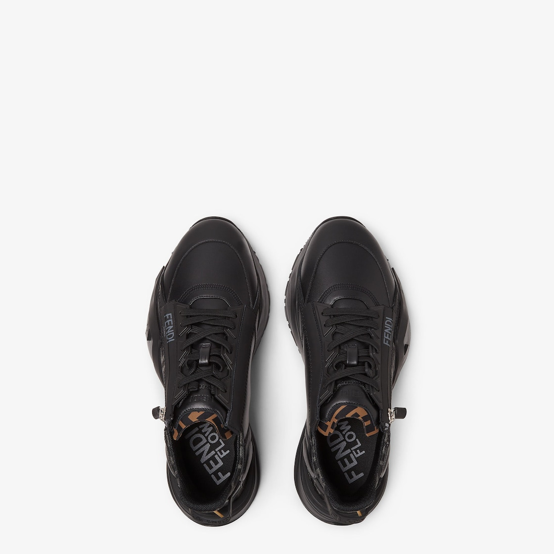 Black leather low-tops - 4