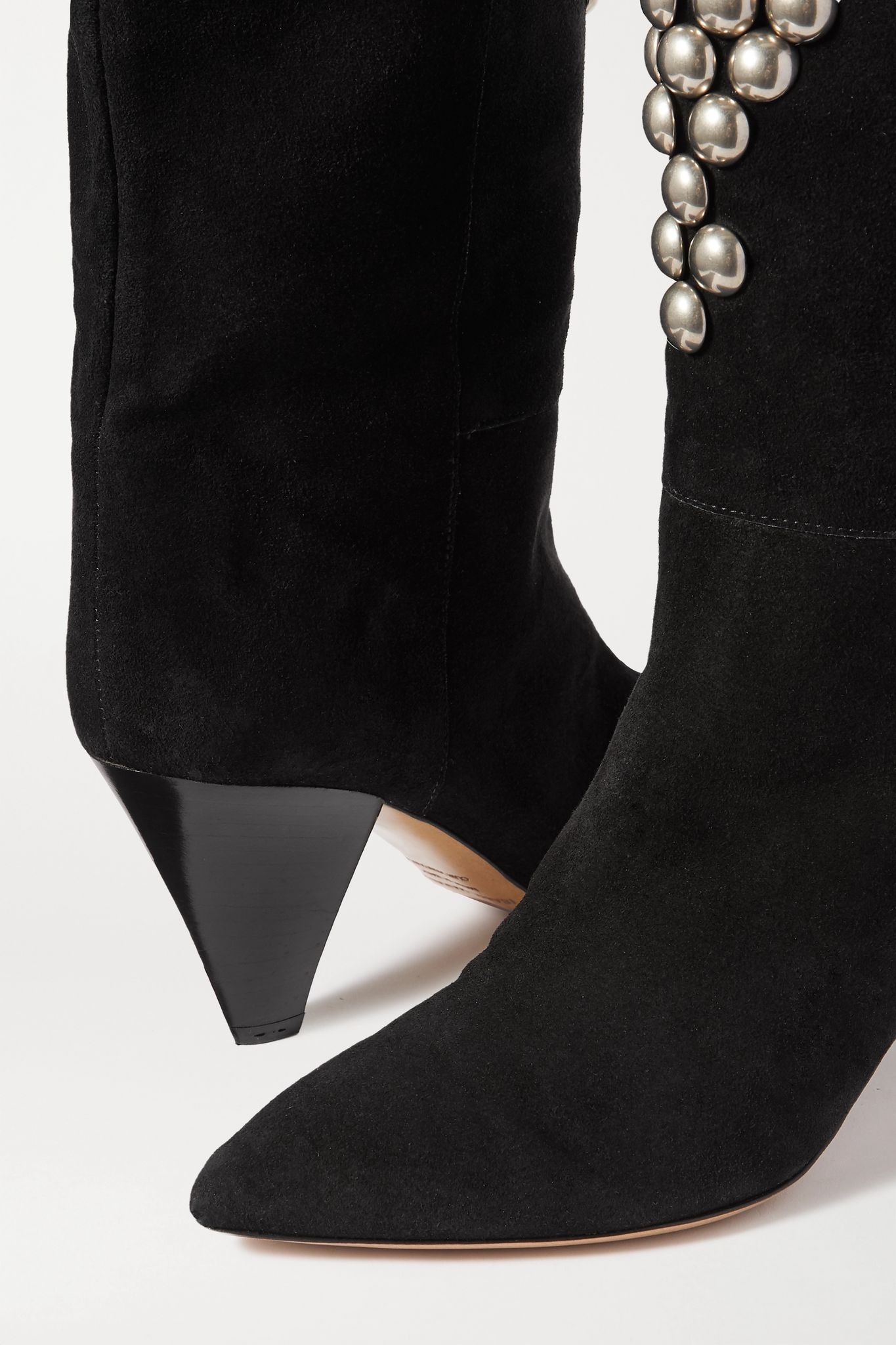 Lunee studded suede ankle boots - 4