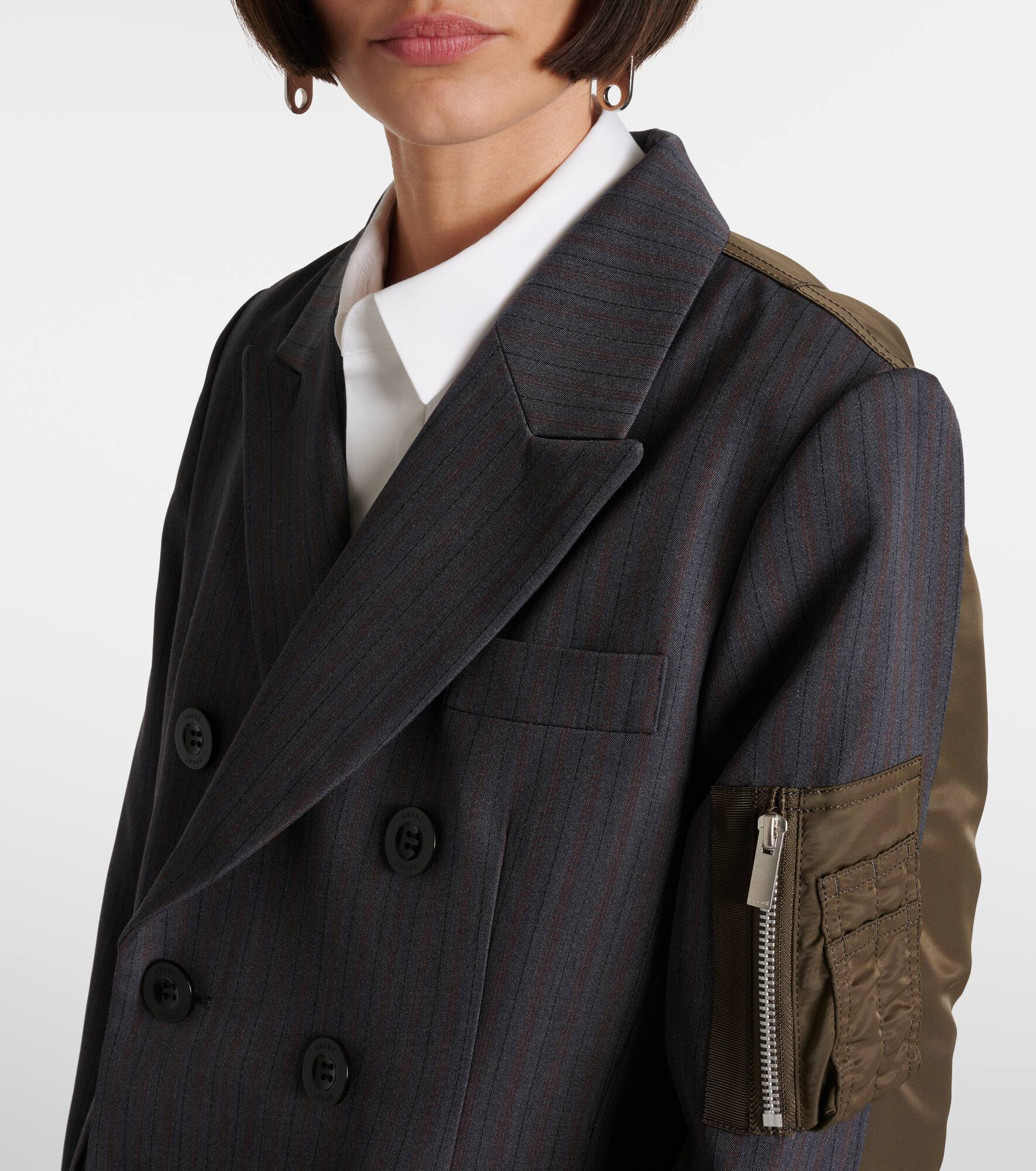 Paneled double-breasted jacket - 4
