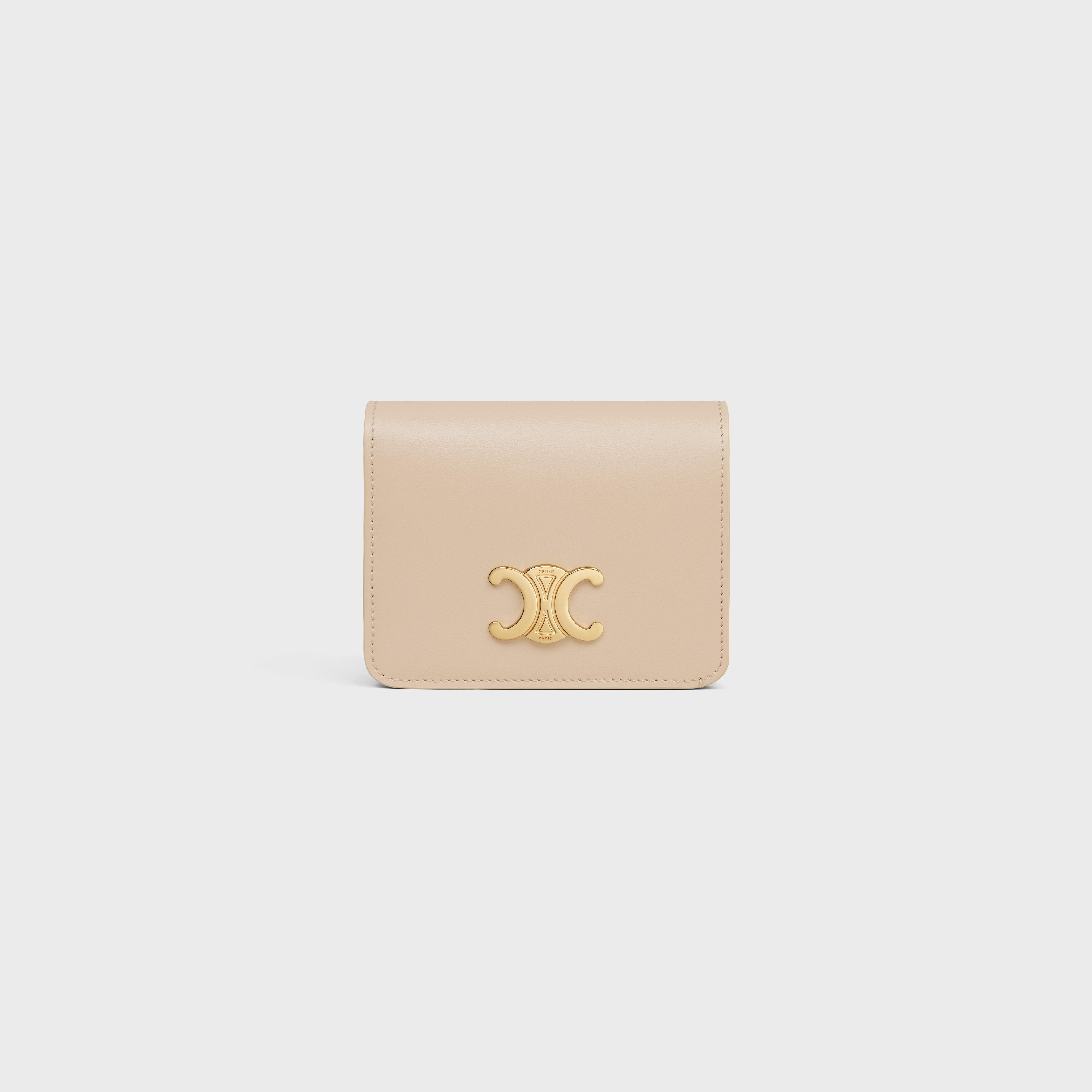 TRIOMPHE COMPACT WALLET in Shiny calfskin - 1