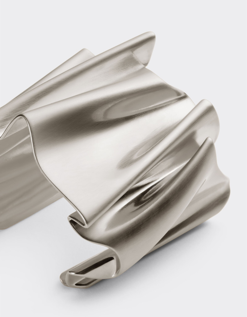 Rigid brass bracelet with satin palladium finish 4