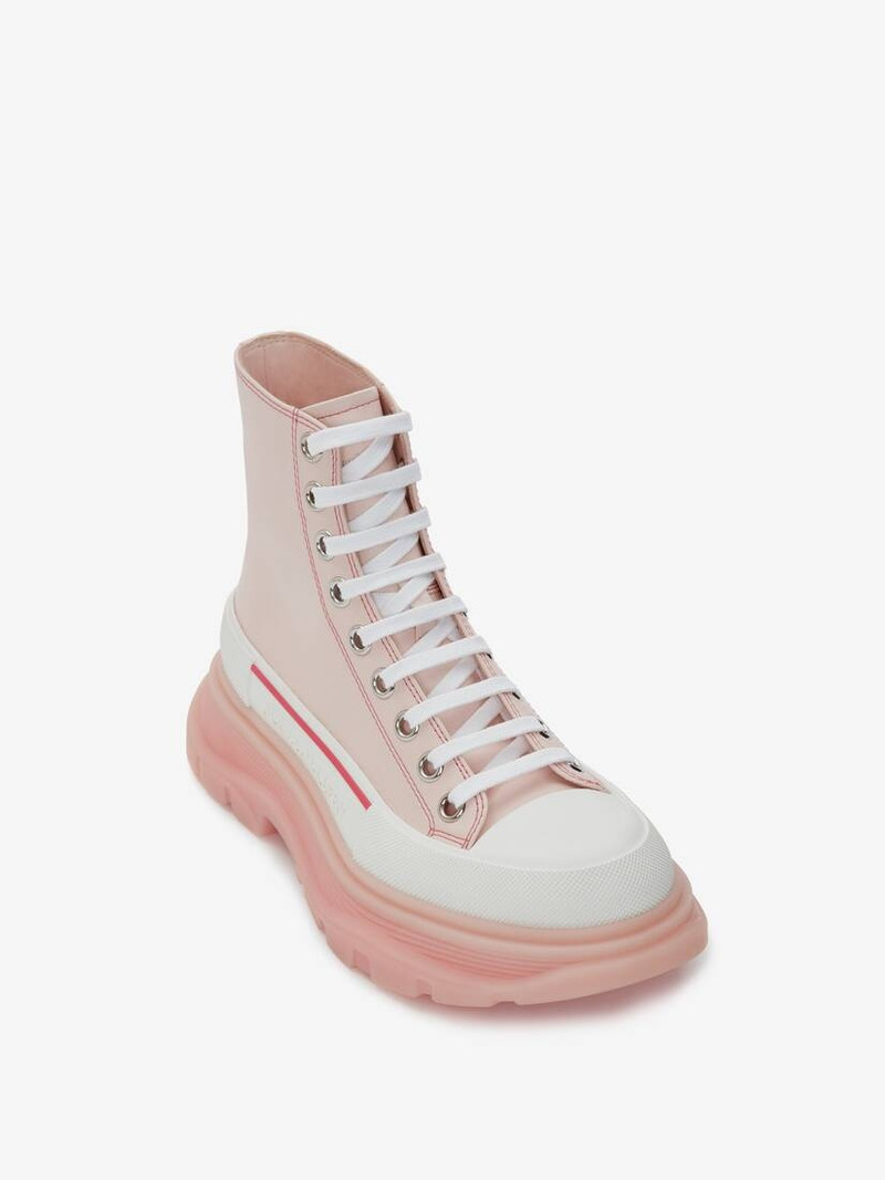 Alexander McQueen Tread Slick Boot in Tea Rose/white outlook