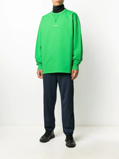 Acne Studios logo print crew neck sweatshirt outlook