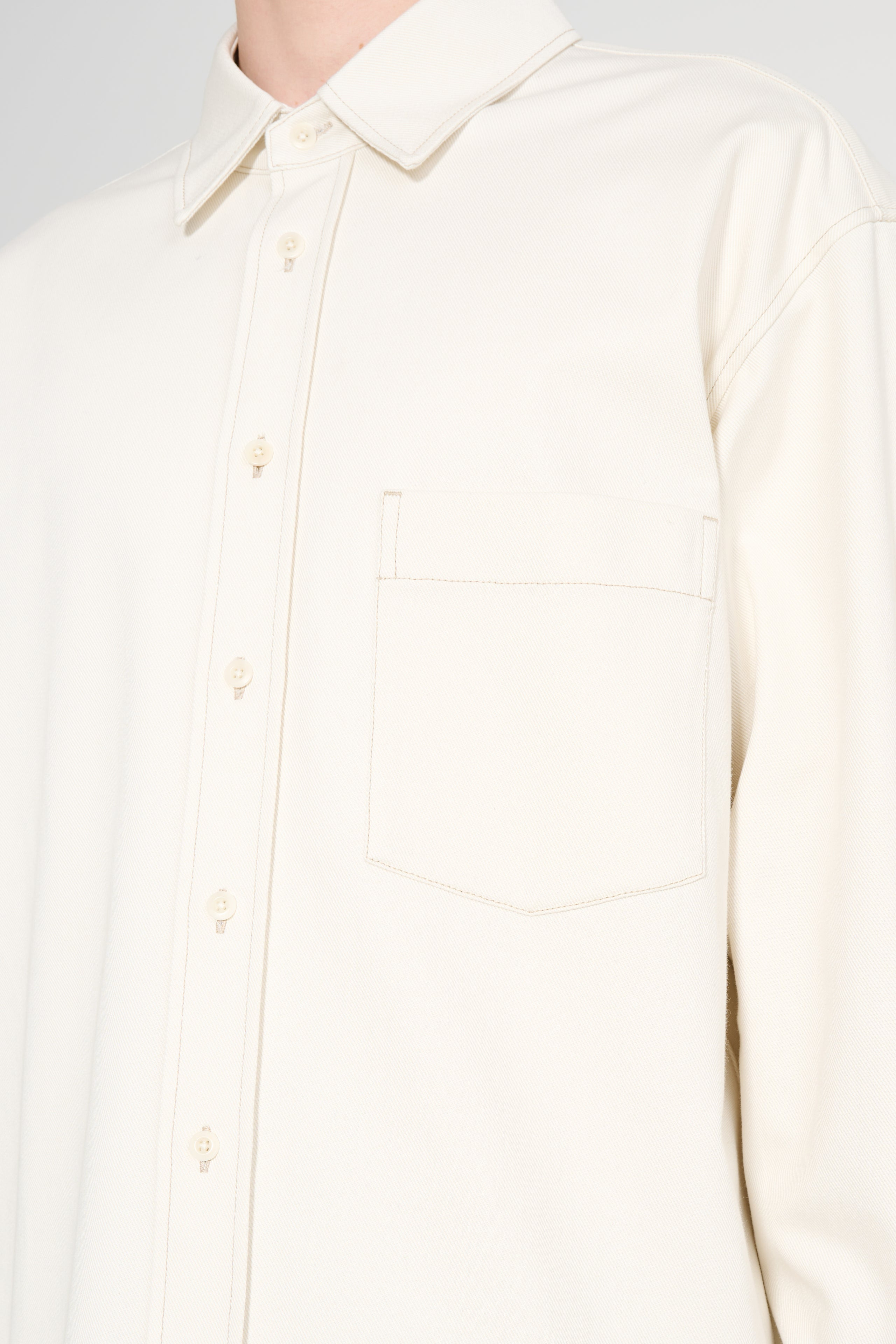 LEMAIRE BIG SHIRT CREAMY WHITE - 5