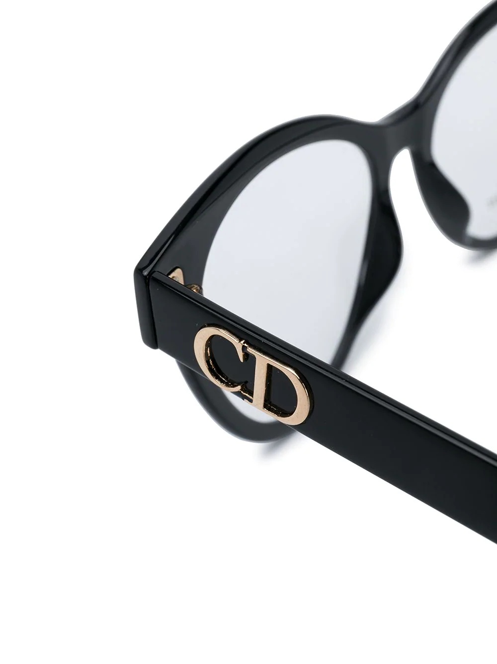 cat-eye logo glasses - 3