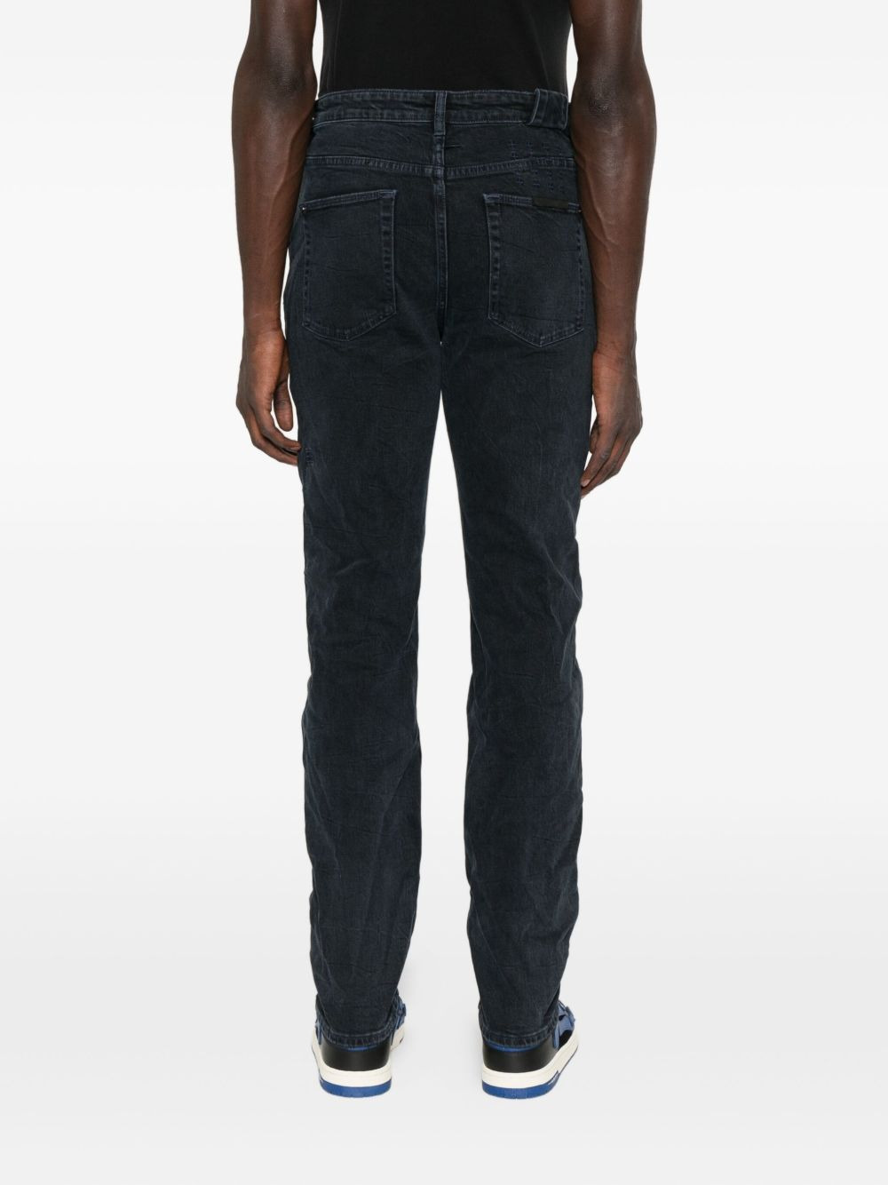 five-pockets cotton jeans - 4
