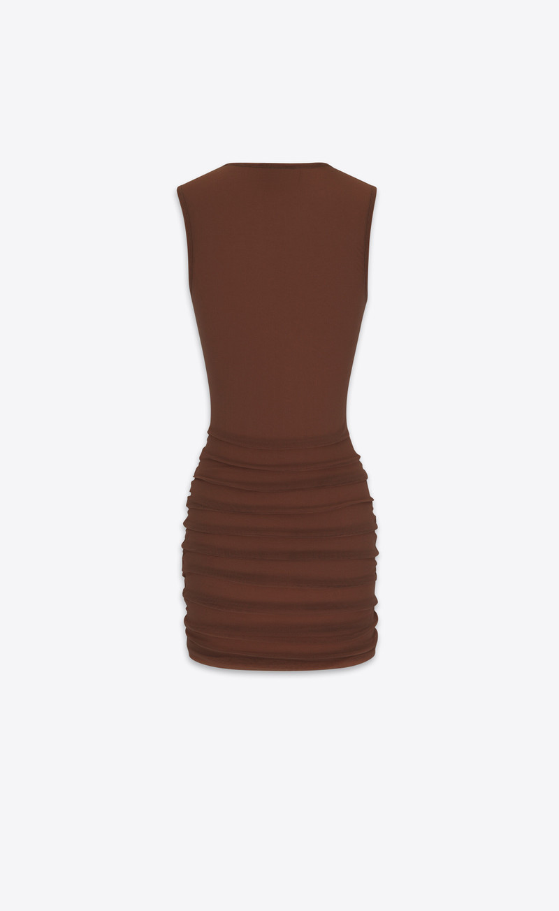 SAINT LAURENT tank dress in tulle outlook