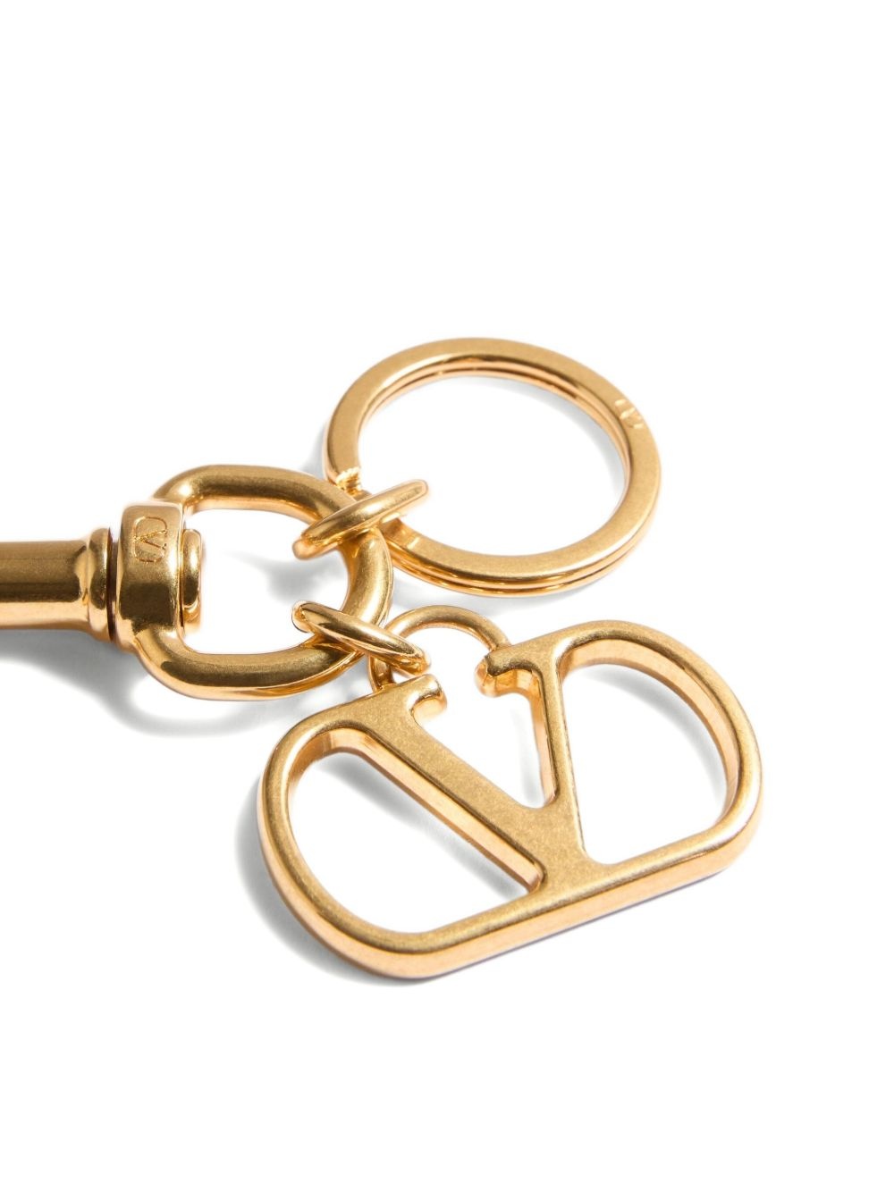 VLOGO SIGNATURE METAL BAG CHARM WITH KEY RING - 2