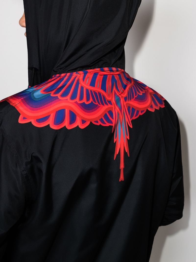 Curved Wings-print hooded jacket - 4