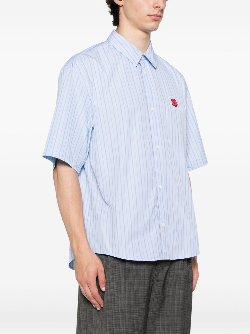 striped embroidered shirt - 3