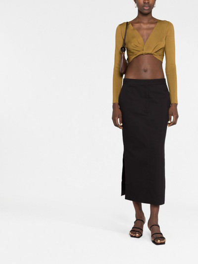 ST. AGNI low-waist tailored midi skirt outlook