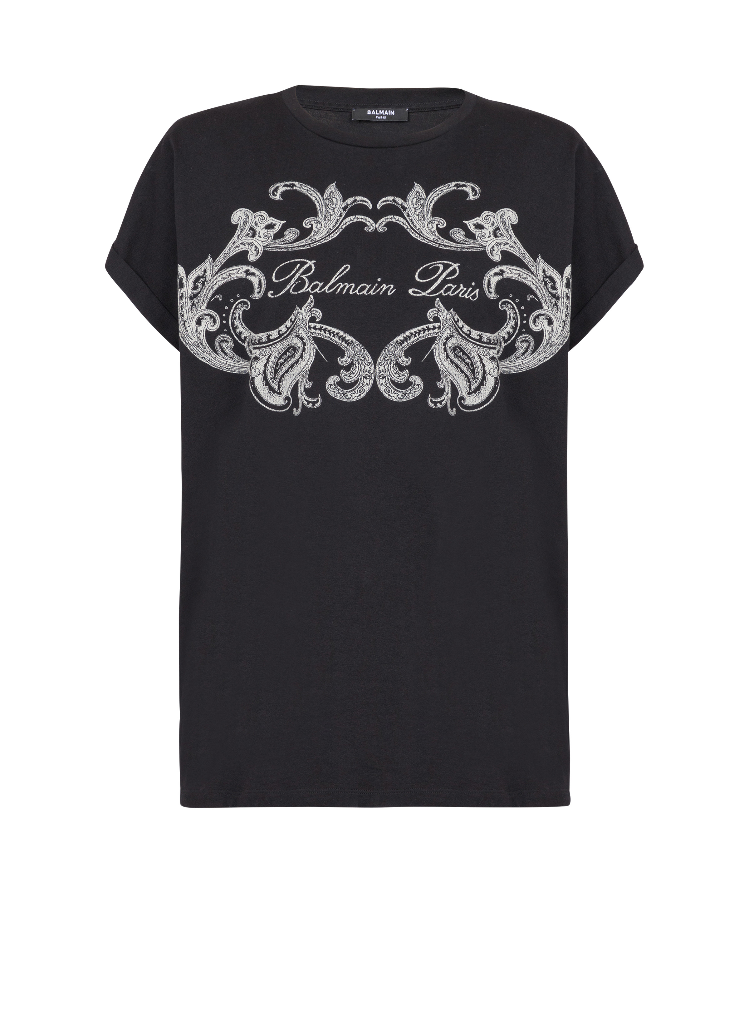 Balmain Signature paisley T-shirt - 1