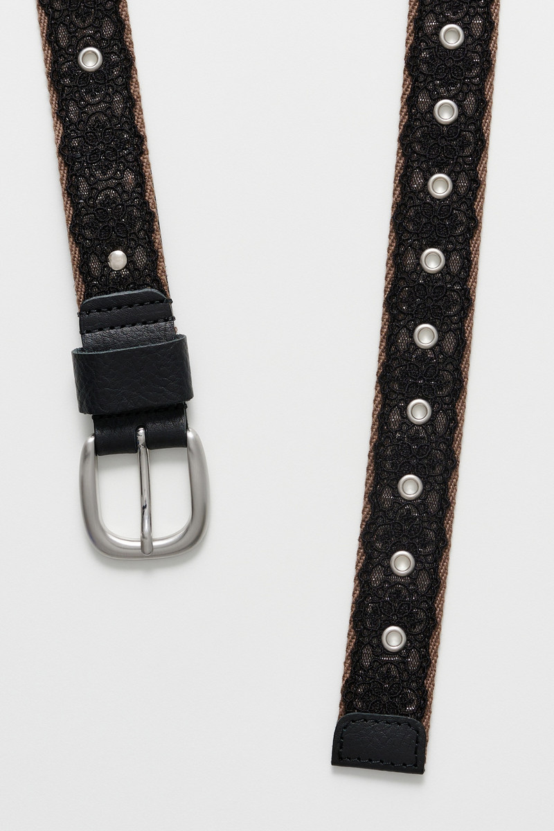 Our Legacy 3 cm Belt Black Lace outlook