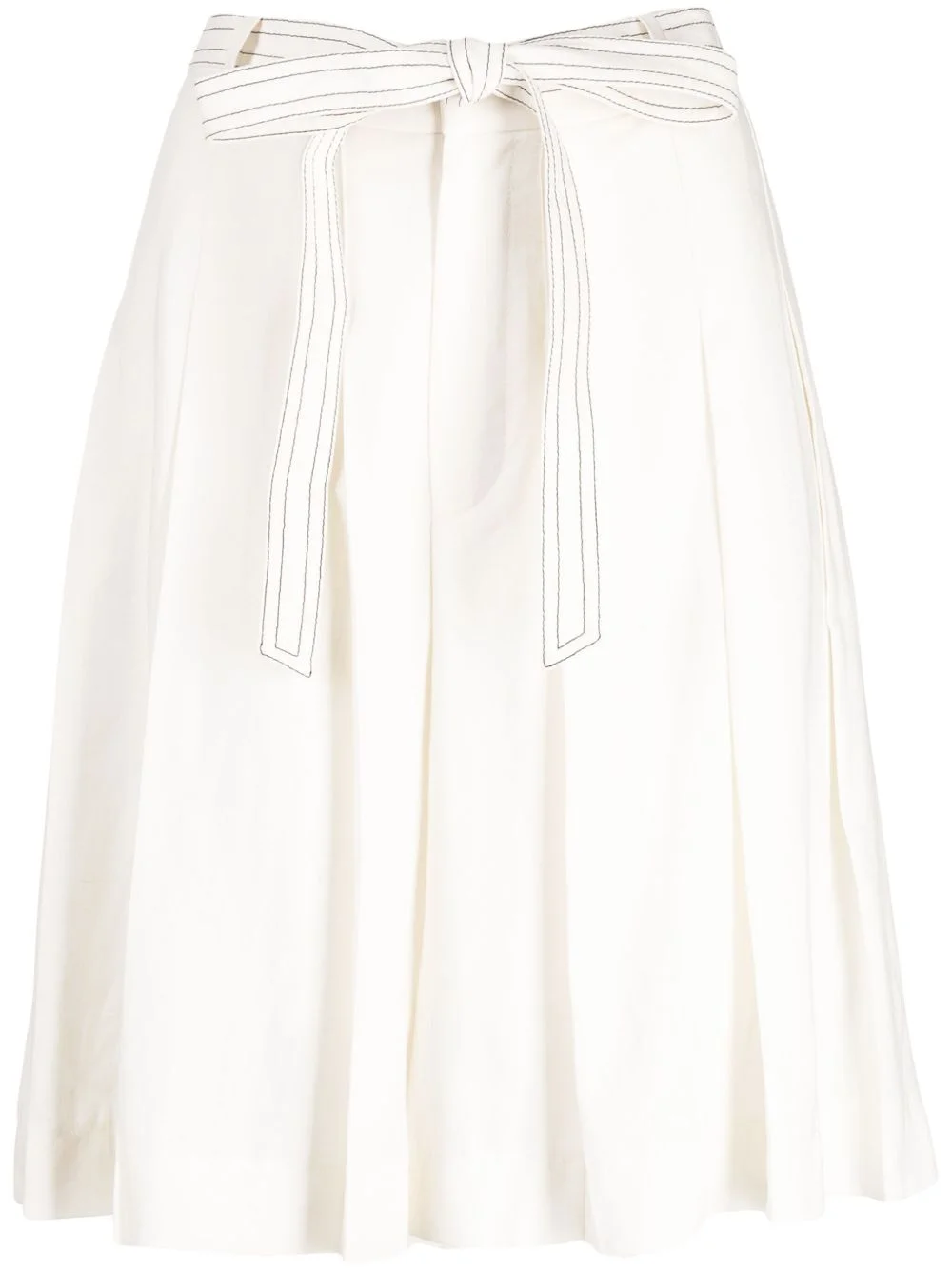 tied-waist bermuda shorts - 1