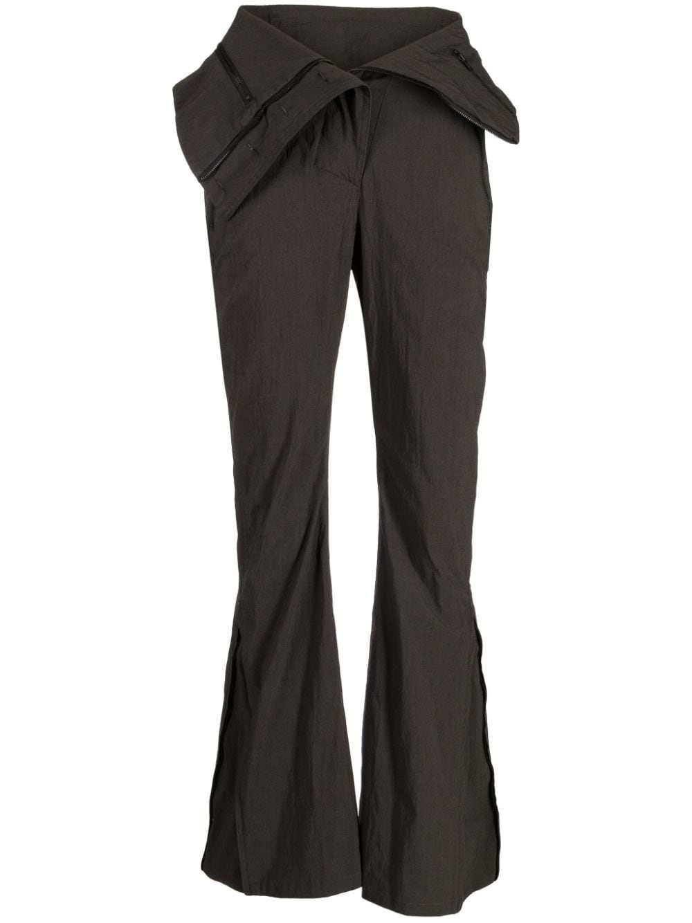 high-waisted flared trousers - 1