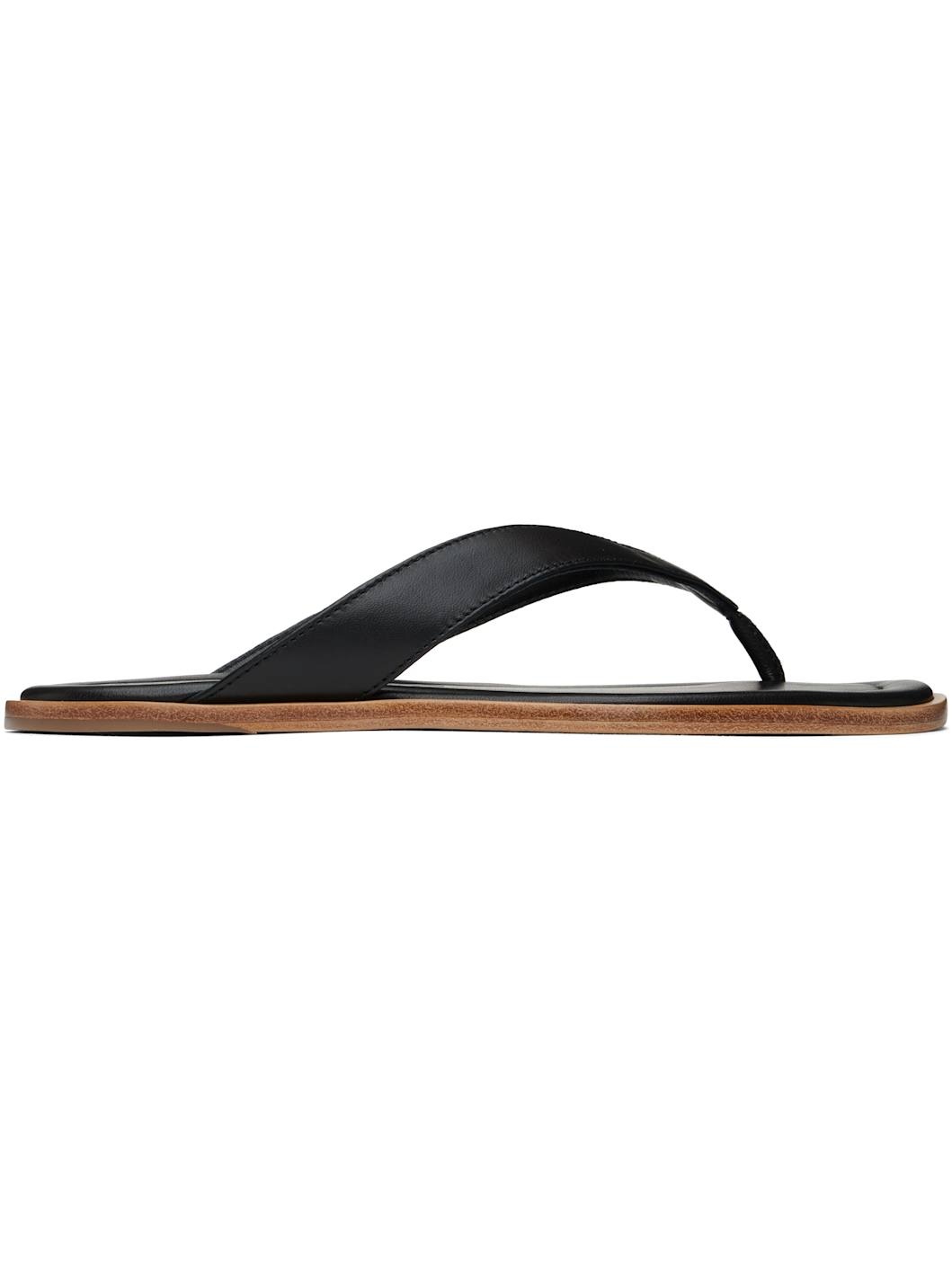 Black Dante Thong Sandals - 1